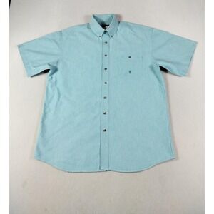 Twenty X Shirt Mens XL Blue Short Sleeve‎ Button Down Westerncore Rodeo Cowboy
